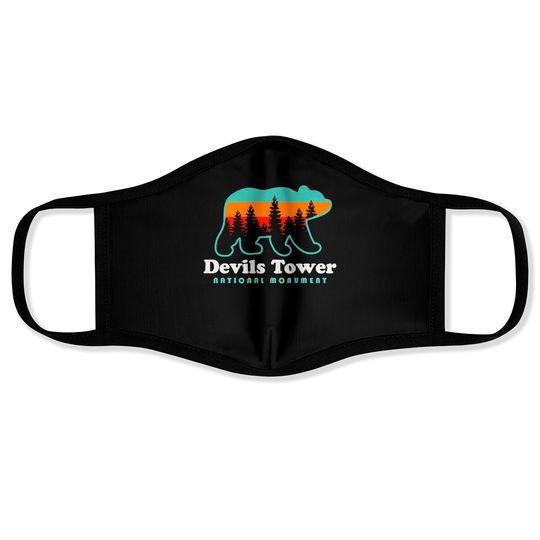 Discover Devils Tower Devils Tower National Monument Wyoming Black Hills Face Masks