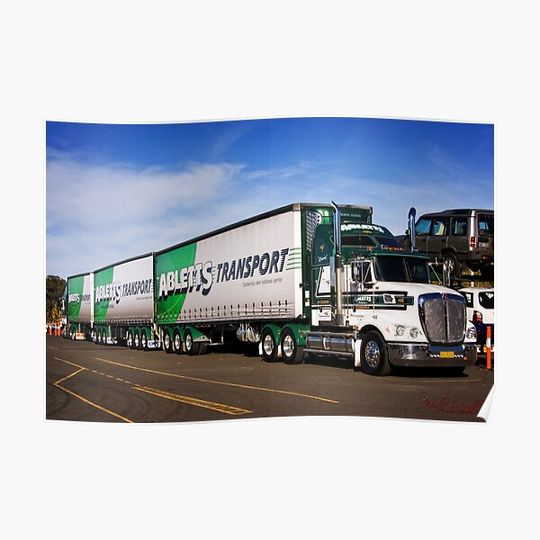 Discover Australian Road Train Premium Matte Vertical Poster