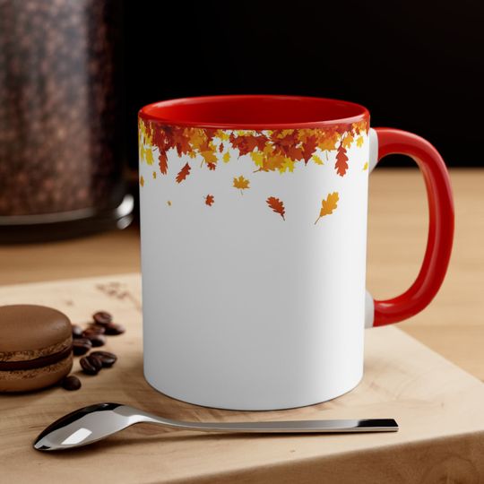Discover Fall Leaf Minimalist Accent Coffee Mug