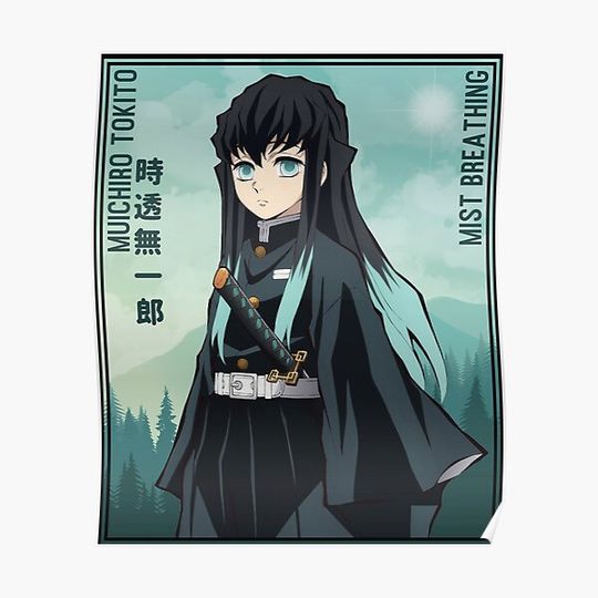 Discover Muichiro TOKITO Toru Ichiro | Demon Kimetsu NO YAIBA Premium Matte Vertical Poster