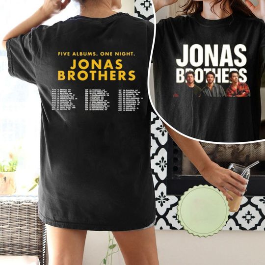 Discover Jonas Brothers One Night The Tour 2023 T- Shirt 2 Sides