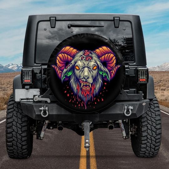 Discover Gothic Baphomet Spare Tire Cover