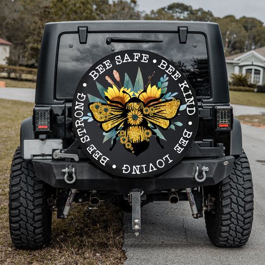 Discover Bee Safe Bee Kind Spare Tire Cover