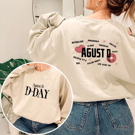 Discover Vintage Agust D Shirt. Suga Agust D Two Sides Shirt. Suga World Tour Sweatshirt