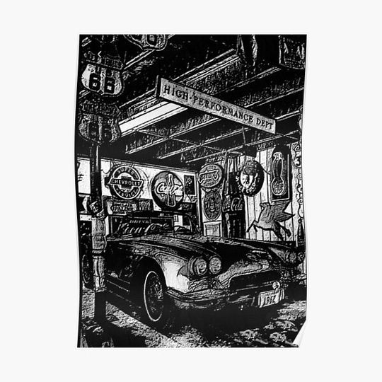 Discover Black Car Premium Matte Vertical Poster