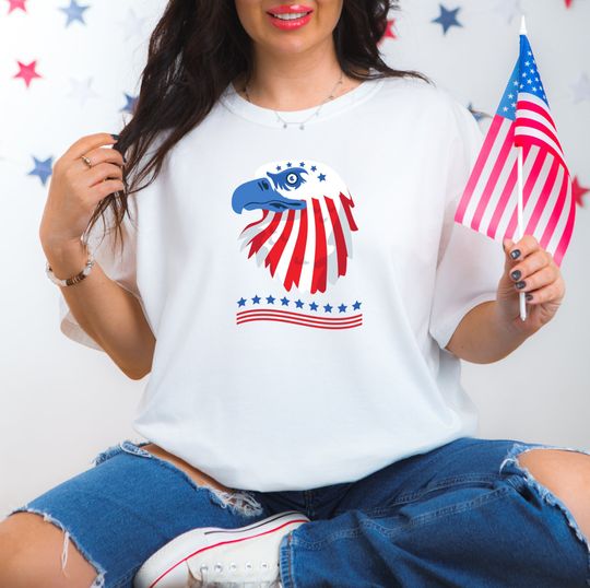Discover Patriotic Eagle Shirt, 4th of July Shirt, American Flag Eagle Shirt,