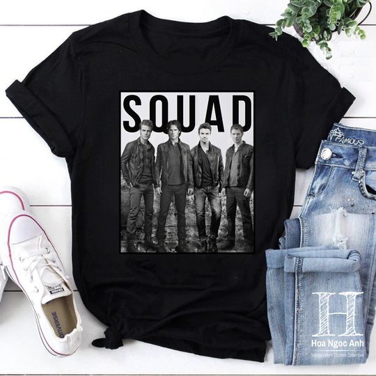 Discover Squad The Vampire Diaries Vintage T-Shirt, The Vampire Diaries Movie Shirt