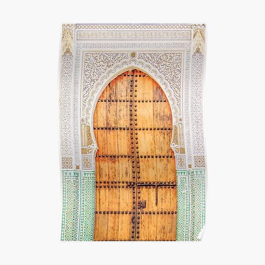 Discover Moroccan Door Premium Matte Vertical Poster