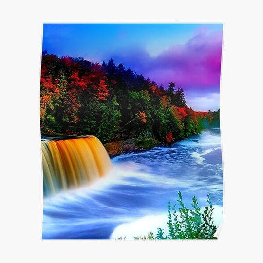 Discover Waterfall Premium Matte Vertical Poster