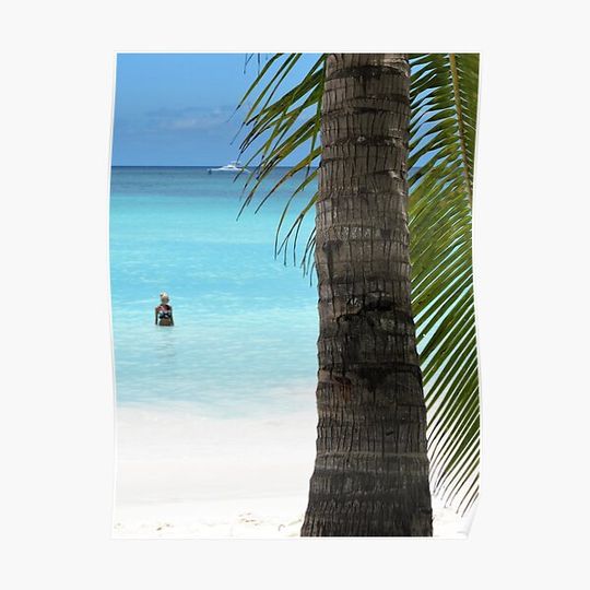 Discover Caribbean island Premium Matte Vertical Poster