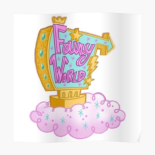 Discover Fairy World Sticker Premium Matte Vertical Poster