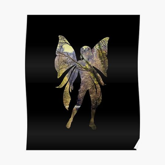 Discover Green Wood Magic Fairy Premium Matte Vertical Poster