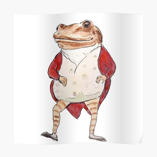 Discover Beatrix Potter Vintage Mr. Jeremy Fisher Illustration Premium Matte Vertical Poster