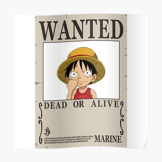 Discover monkey d luffy wanted Premium Matte Vertical Poster