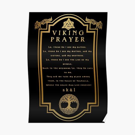 Discover A Viking Prayer Premium Matte Vertical Poster