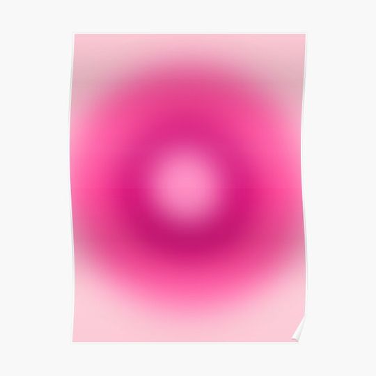 Discover Bubble Gum Pink Gradient Poster
