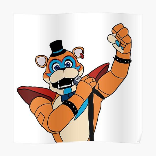 Discover Glamrock Freddy FNAF Security Breach Premium Matte Vertical Poster