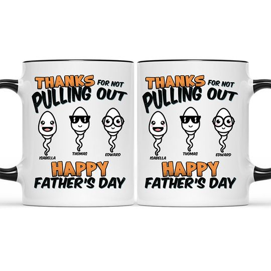 Discover Thank You Dad For Everything - Family Personalized Custom Accent Mug