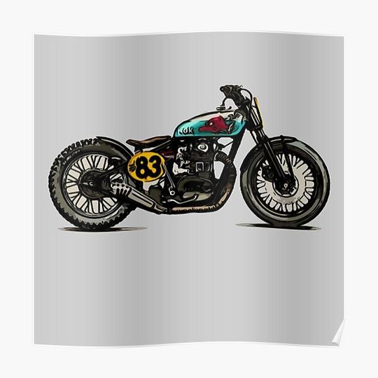 Discover Motorcycle Cool Premium Matte Vertical Poster