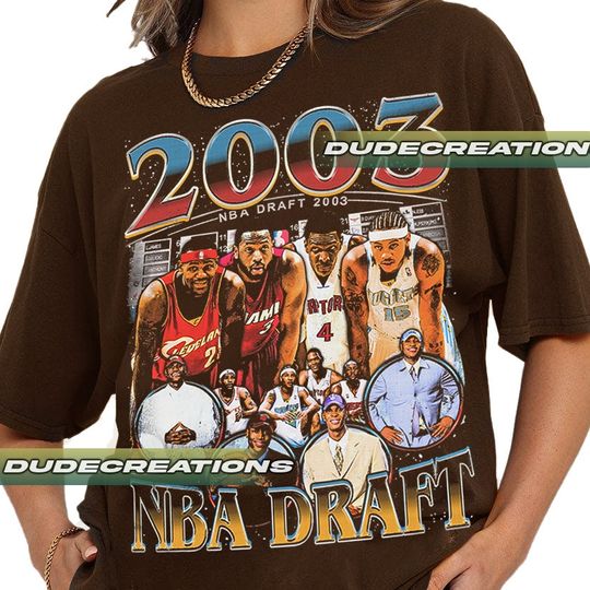 Discover Draft 2003 Lebron James, Carmelo Anthony Shirt