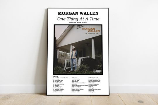 Discover Wallen Western Poster, One Thing At A Time Album Poster