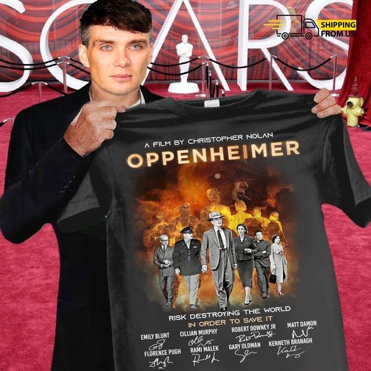 Discover Oppenheimer T-Shirt, Oppenheimer Movie Signature Shirt