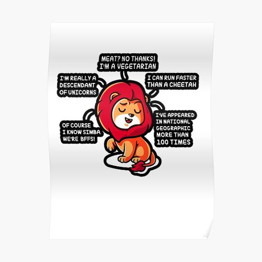 Discover THE LYING L IONS STICKER AND SHIRT Premium Matte Vertical Poster