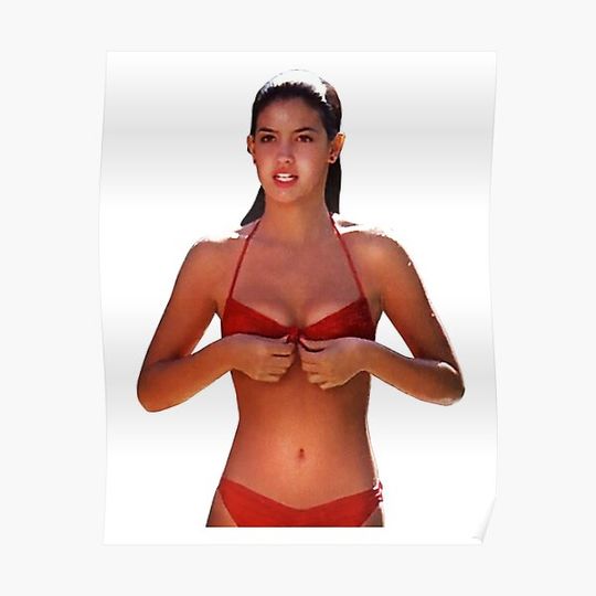 Discover Zunvyntee Phoebe Cates Red Bikini Ridgemont , Designer Premium Matte Vertical Poster