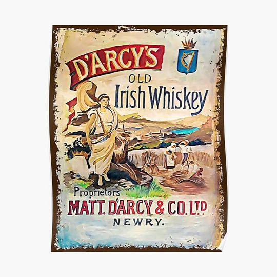Discover Old Irish Whiskey Darcy's Premium Matte Vertical Poster