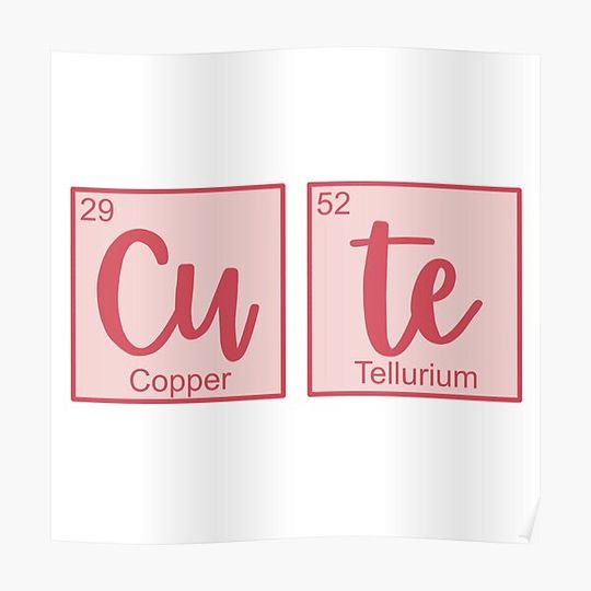 Discover Cute Element - Periodic Table Premium Matte Vertical Poster