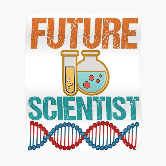 Discover Science Fair Future Scientist STEM STEAM Boy Girl Premium Matte Vertical Poster