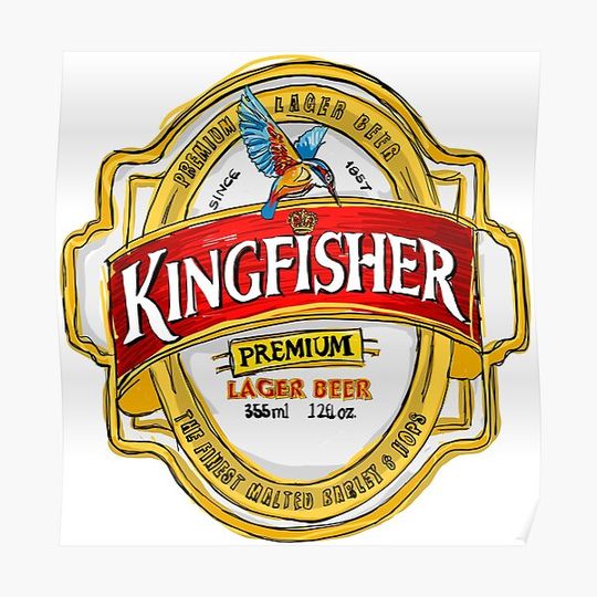 Discover Kingfisher Lager POP Premium Matte Vertical Poster