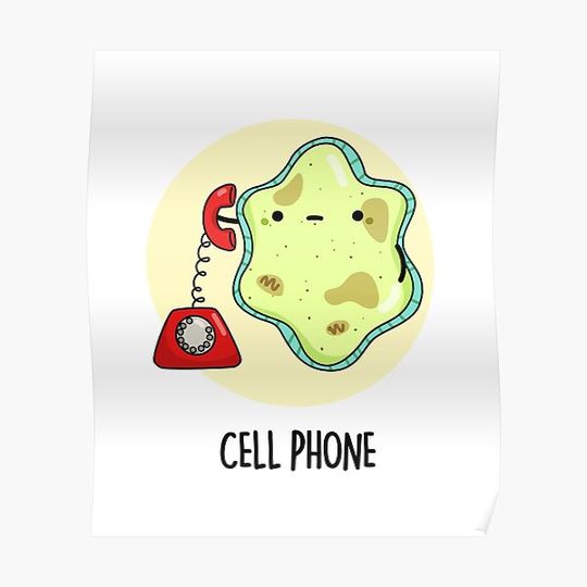 Discover Cell Phone Biology Pun Premium Matte Vertical Poster