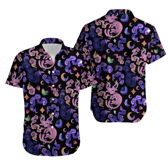 Discover Espeon Umbreon PKM Hawaiian Shirt, Button Up Shirt