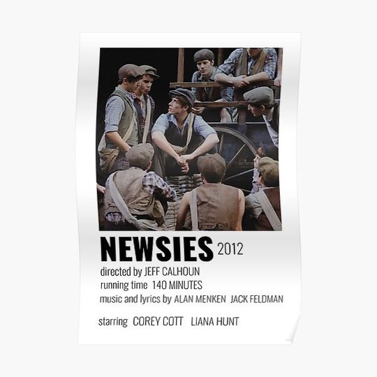 Discover Newsies Closing Broadway Musical Poster Premium Matte Vertical Poster