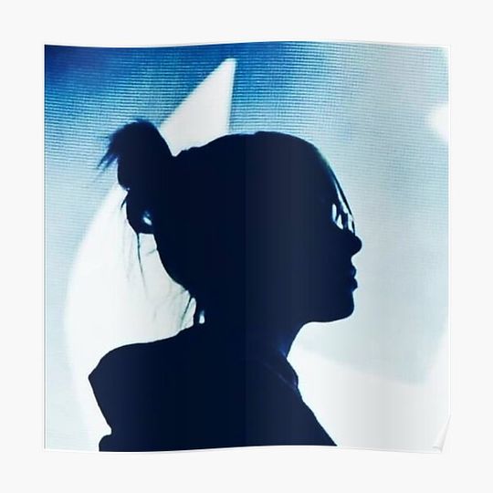 Discover Black Awesome Silhouette Billie Premium Matte Vertical Poster