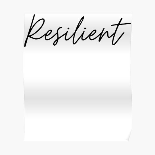 Discover Resilient Cursive Premium Matte Vertical Poster
