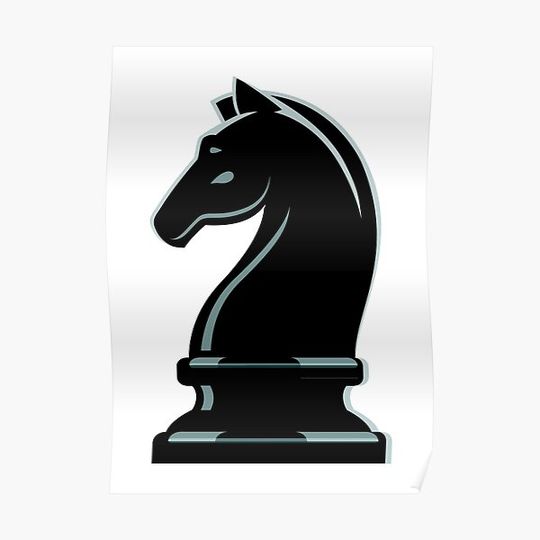 Discover Knight chess piece Premium Matte Vertical Poster