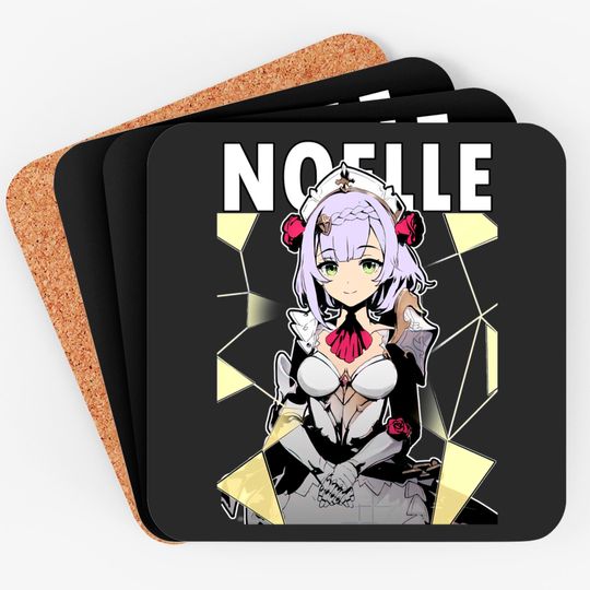 Discover Genshin impact Noelle Art Coasters Ultra Cotton Coasters