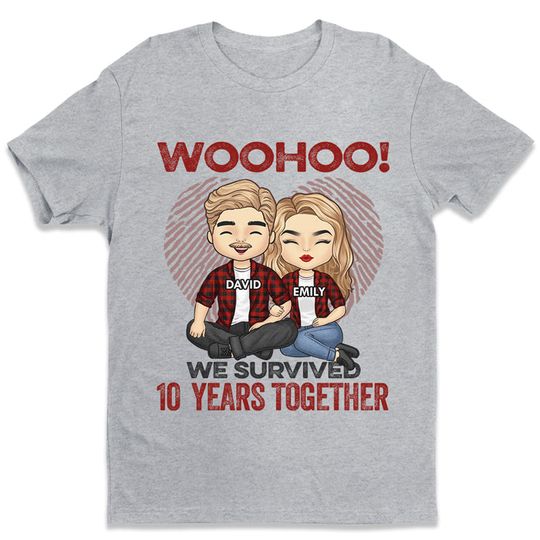 Discover Woohoo We Survived Many Years Together - Personalized Unisex T-Shirt