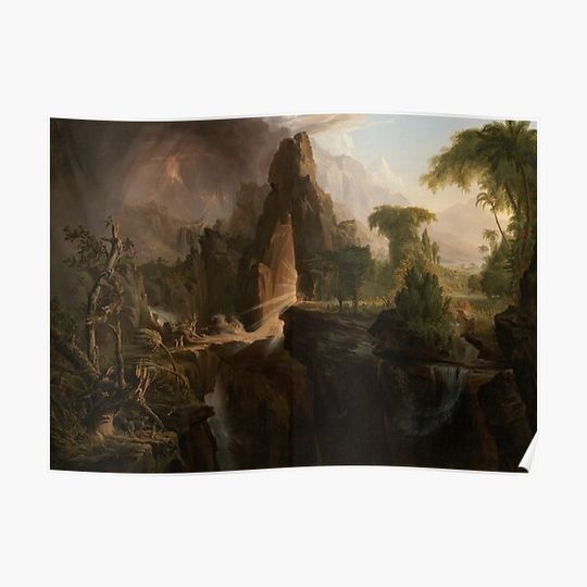 Discover Expulsion from the Garden of Eden by Thomas Cole Premium Matte Vertical Poster