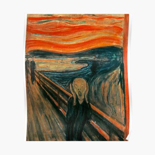 Discover the scream by Edvard Munch - famous paintings Premium Matte Vertical Poster