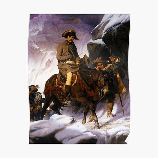 Discover Napoleon Crossing the Alps by Paul Delaroche (1850) Premium Matte Vertical Poster