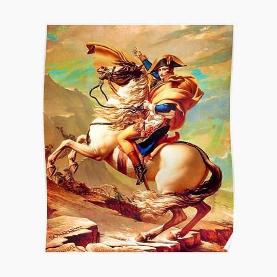 Discover Napoleon Crossing The Alps Jacques-Louis David Premium Matte Vertical Poster