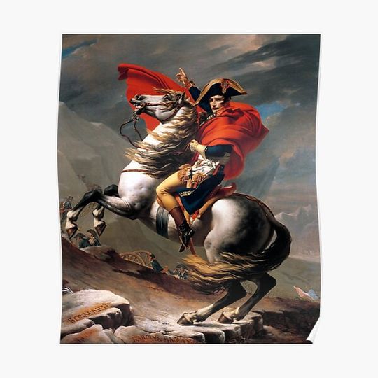 Discover Napoleon Crossing the Alps by JL David Premium Matte Vertical Poster