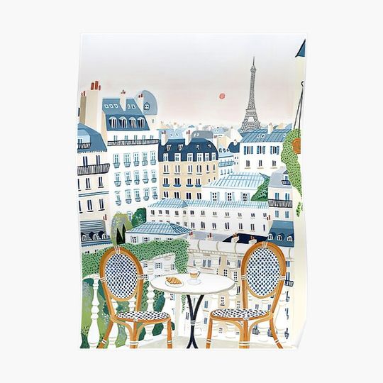 Discover Paris Eiffel Tower Wall Premium Matte Vertical Poster