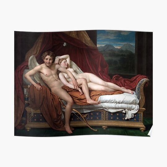Discover Jacques-Louis David Cupid and Psyche Premium Matte Vertical Poster