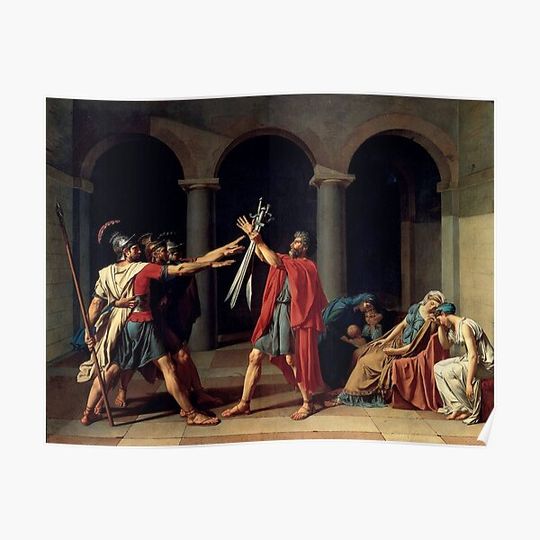 Discover Fine Art: Jacques-Louis David - The Oath Of Horatii Premium Matte Vertical Poster