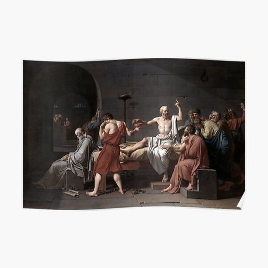 Discover The Death of Socrates - Jacques Louis David - 1787 Premium Matte Vertical Poster