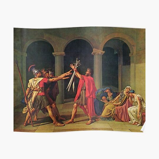 Discover The Oath of Horatio by Jacques-Louis David Premium Matte Vertical Poster